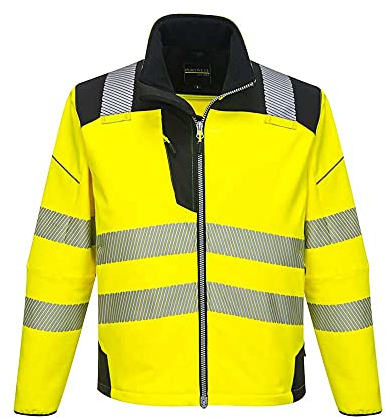 Portwest PW3 Warnschutz-Softshelljacke, Größe: 6XL, Farbe: Gelb/Schwarz, T402YBR6XL