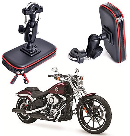 Motorbike Mount Holder,Waterproof Bicycle Mount GPS Holder Motorcycle Handlebar Phone Stand Universal Cradle For Smartphone Up to 5.3 - 6.2…
