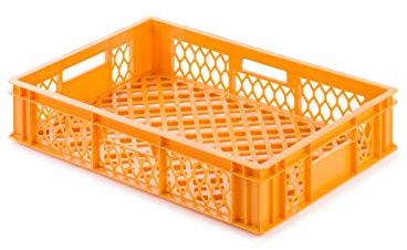 aidB Bäcker- & Konditorenkasten, 600x400x130 mm, robuste Brötchenkiste, stapelbare Bäckerkiste – 1St.