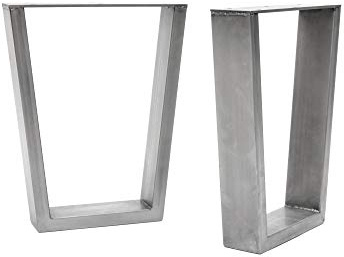 The Hairpin Leg Co. V-Frame Metal Bench Legs, 40 x 32cm, Raw Steel | Bench; uncoated; 75x25mm box section steel; TIG welded; 2 legs; screws, floor protectors & build guide; indoor only