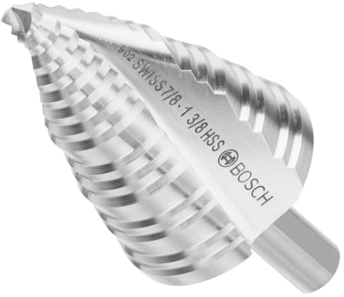 Bosch SDC10 Turbo-Stufenbohrer, 1/4 Zoll bis 1-3/8 Zoll Hochgeschwindigkeitsstahl