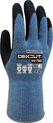 Wonder Grip WG-780 Dexcut - Arbeitshandschuhe, schnittfest mit Kälteschutz,gr XL / 10, Blue