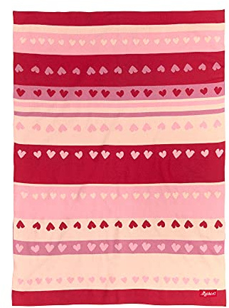 SIGIKID 39444 Strickdecke Schnuggi Mädchen Baby-Decke empfohlen ab Geburt rosa/pink