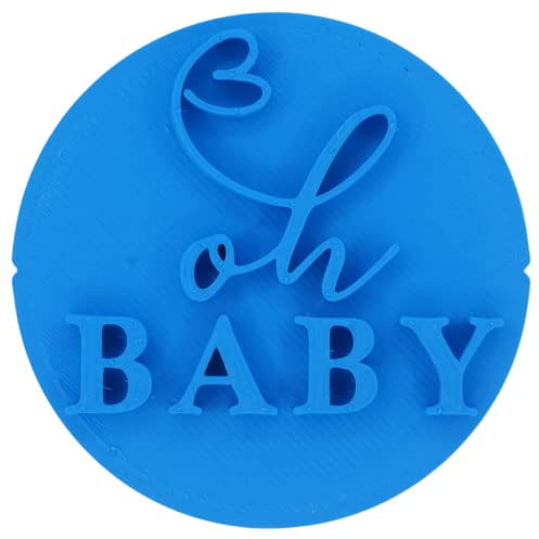 Oh Baby Cookie Stamp Fondant Embosser 6cm (2.36 inches) Made in The UK for Baking, Cooking, Fondant, Icing, Cupcake, Cookie, Cake, Biscuits, Decoration