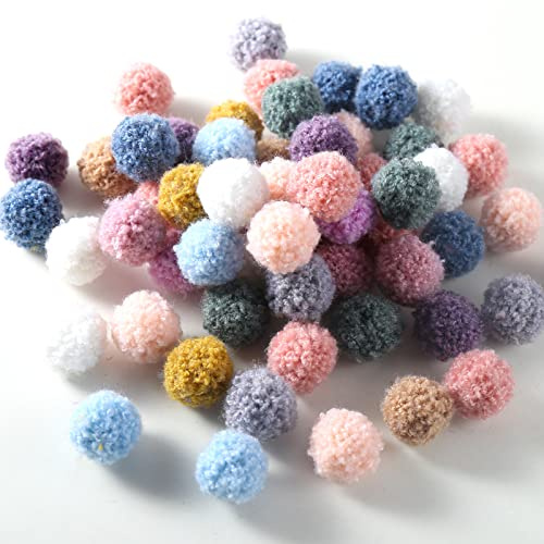 ToBeIT Pompons, Bunte Bommeln bälle Flauschigen Plüsch Bälle Pom Pom Set zum Basteln DIY Kreative Handwerk (A-2.0cm)