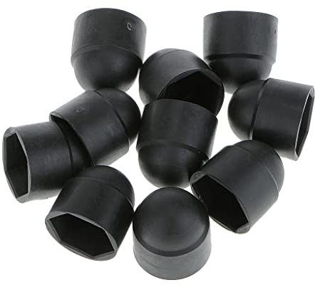 Fenteer 10 Stück M6 Schwarz Dome Bolt Mutter Schutzkappen Abdeckung Sechskantschrauben M8x13mm, Schwarz