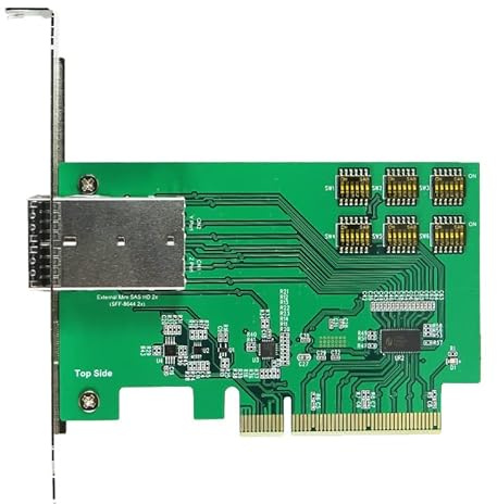 Micro SATA Cables | External Mini SAS HD 1x2, 4X with ReDriver to PCIe x8 Golden Finger