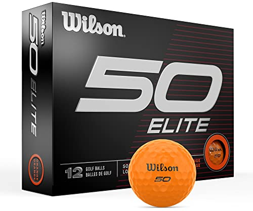 WILSON Fifty Elite - Pelotas de golf (12 unidades), color naranja