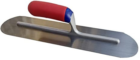 Llana alisadora de acero con mango de agarre suave, hormigón impreso, herramienta para yeseros (356mm*102mm)