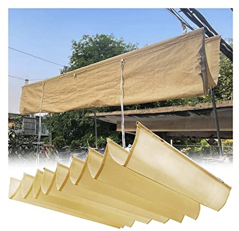 Pergola with retractable roof,Patio Pergola Shade Cover, Outdoor Retractable Wave Sail Slide Wire Awning Shade, Block UV Rays Replacement Shade Canopy for Deck Backy