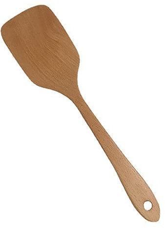 Sustainable wooden spatula suitable for replacement for rotary spatula, mixing spoon, dough scraper, cooking spoon