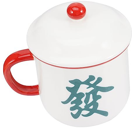 NAMOARLY Taza De Cerámica Mahjong Tazas De Ceramica De De Cerámica Taza De Leche De Cerámica Tazas De Espresso Tazas Antiguas De La Taza De Café De Oficina Perder Copa De Vino Con Cubierta