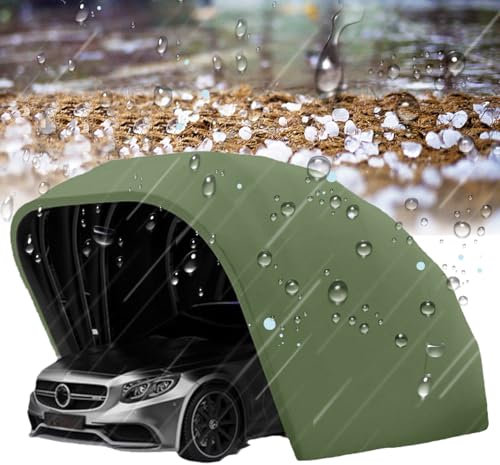 Carport mobile in acciaio inossidabile, tenda da sole telescopica pieghevole per auto, tenda da sole semiautomatica durevole per auto, garage pieghevole extra large, telo impermeabile,5.9*2.7*2.45M