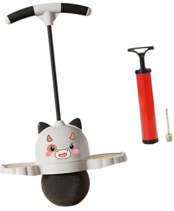 Oshhni Tiger-Pogo-Ball mit Griff und Ballpumpe, Pogo-Stick für Kinder, Übungs-Pogo-Stick für Körpertrainingsassistent, Schwarz