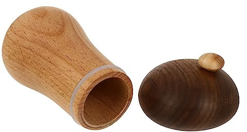 HOLIDYOYO Dispensador De Palillos De Dientes Madera Diseño Forma De Hongo Funcional para Hogar Oficina Decoración Mesa, Estuche Porta Palillos Práctico y Compacto