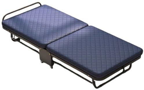 Tragbares Klappbett für Erwachsene mit Rollen, platzsparendes Kinderbett für Büro, Terrasse und Außenbereich (75 cm)