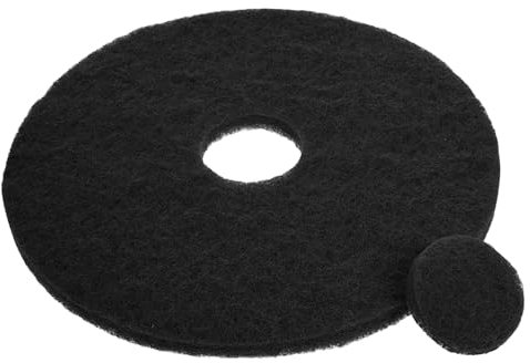 HAPINARY Floor Machine Supply 17-inch Black round Cleaning Pad Replacement for Floor Polishing and Cleaning Machines Industrial Cleaner Pad Suitable for Commercial and Kitchen Use