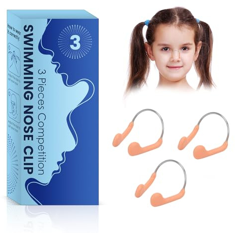 YGNNXRN 3 Pezzi Tappi per Naso Nuoto Bambini in Silicone Competition Nose Clip Impermeabile Comodo Tappanaso per Piscina Tappanaso Unisex Bambini