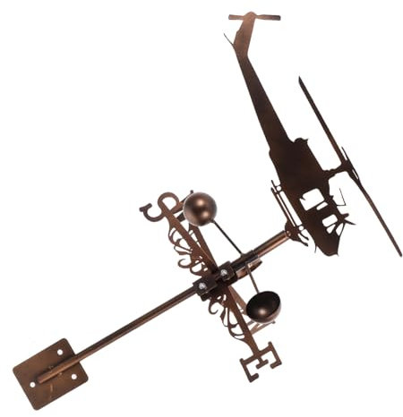 Toddmomy Helicopter Wetterfahne Aus Retro Windrichtungsanzeiger Für Garten Und Außenbereich Dekoratives Windmesswerkzeug Mit Einzigartigem Design Für Stilvolle Außenanlagen