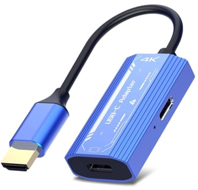 Cuifati Adattatore da HDMI a USB C 4K @ 60Hz, Bidirezionale HDMI a Type C Converter, PD 100W USB C Femmina a HDMI Adattatore Maschio per Air 2 Pro per Vetri AR 2S XR AR per Interruttore