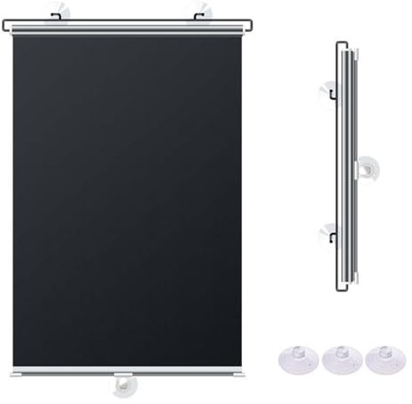 Saugnapfes Rollo Fensterrollo, Verdunkelungsrollo ohne Bohren Schwarz Verdunklungsrollo Fensterrollo Thermorollo Rollo Seitenzugrollo Klemmrollos, für Dachfenster Montage Saugnapf