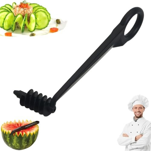Kitchen Spiral and V-Shaped Tools, Upliftjoys Kitchen Spiral Tool, Potato Cucumber Vegetables Spirals Knife, Manual Slicer Blade Carving Fruits, Screw Peelers Cutter(1Pc*Spiral Slicer)