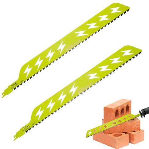 2 lames de scie professionnelle pour la pierre, lames de scie sabre, scie sabre, métal dur, lame de scie pour béton cellulaire, bois, métal, brique, béton