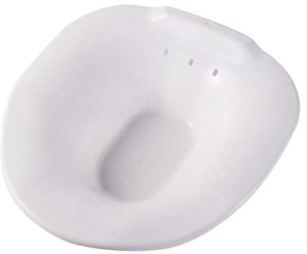 OATIPHO Bañera de Asiento para Inodoro Baño de Asiento para Embarazadas y Cuidado Postparto para Personal de Limpiar Color Blanco Diseño con Orificio Antidesbordamiento