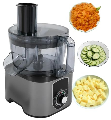 lilishangmao Coupe-Légumes Électrique, Grande Capacité De 5 L, avec Lame, Moteur en Cuivre Pur De 600 W, Grille Amovible, Base Stable, pour Usage Professionnel Et Domestique Cuisine