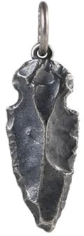 Kleine 925 Sterling Silber Pfeilspitze Halskette für Herren Damen 50cm Kette