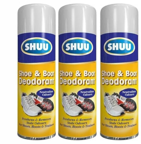 3x SHUU & BOOT DEODORANT SPRAY 250ML REMOVER FOR SHOES FOOT NEUTRALIZES ODORS SPRAY SMELL REMOVER FOR FOOT