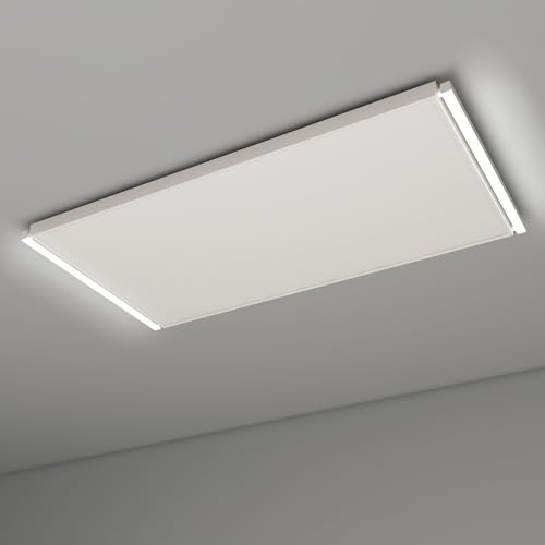 Infrarotheizung Deckenmontage 700W, Infrarot Deckenheizung mit LED Licht Beleuchtung Kaltweiß/Warmweiß Einstellbare Helligkeit-Thermostat-Fernbedienung-Überhitzungsschutz-1115 * 605mm