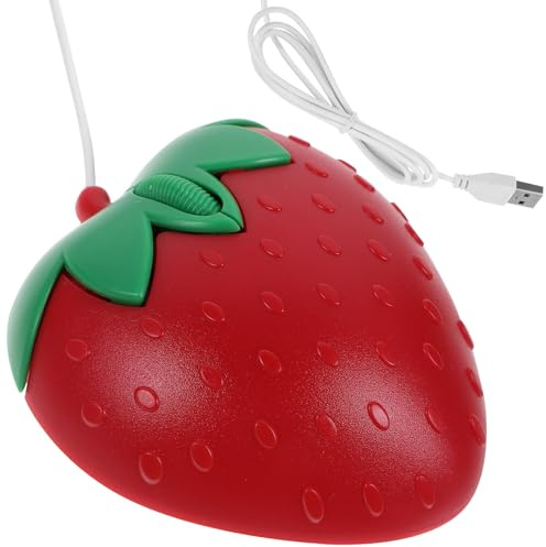 MALUGOGO Souris USB ergonomique pour ordinateur portable Rose fraise Design compact pour bureau et jeu