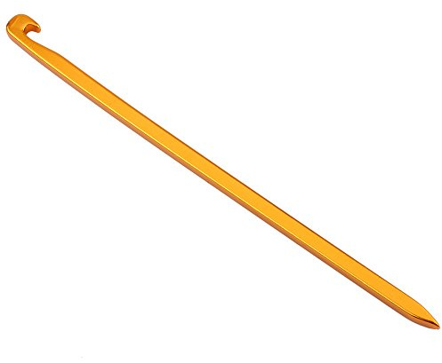 Cosiki Estacas de Aluminio Resistentes para Tienda de Campaña, 10 Uds., 16cm, Clavos Fuertes para Tienda de Campaña, Dosel, Aleación de Aluminio Roja (Gold)