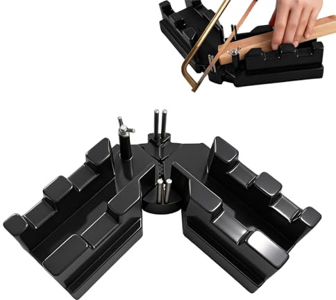 2 in 1 Mitre Measuring Cutting Tool, Adjustable Mitre Block Box Coving Mitre Tool Bevel 85-180° for Precise Angle Cutting Sawing in Woodworking Home Renovation
