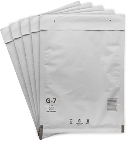 400 Luftpolsterumschläge Versandtaschen Luftpolsterversandtaschen Luftpolstertaschen DIN A4 + C4 Gr. G/7 G7 weiß (250mm x 350 mm) Umschläge gepolstert haftklebend Polsterumschlag Taschen