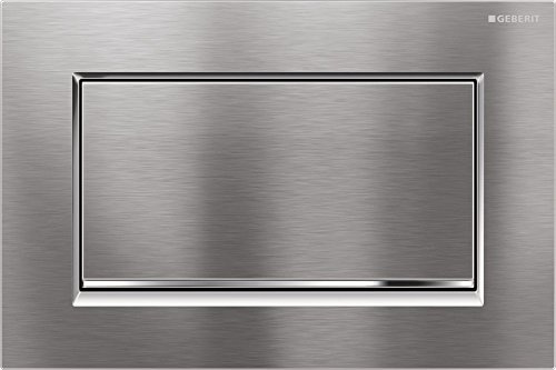 Geberit Sigma 30 Betätigungsplatte für Spül-Stopp-Spülung, verschraubbar, 1 Stück, chrom gebürstet, 115.893.KX.1
