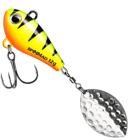 SpinMad Jigmaster 12g Jigspinner - Bleikopf Spinner, Farbe Lieblingsköder:Firetiger