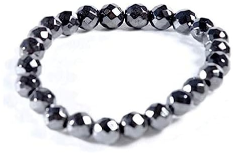 AIMANTIX - Armband Hämatit, magnetisch, für Damen und Herren, große Kugeln – Magnetarmband mit Facetten – bringt Energie und Beruhigung