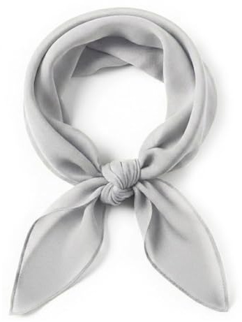 TigerTie Damen Nickituch Chiffon in einfarbig Uni - Leichtes zartes Halstuch - 58 x 58 cm