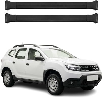 OMAC Dachträger für Dacia Duster mk2 2018-2021 Pre-FL Alu 2 Stangen Schwarz
