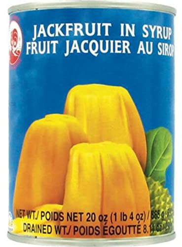 Fruit de Jacquier thaïlandais au sirop en conserve par lot - Marque Coq - Fruits exotiques - 565G (2 boîtes)