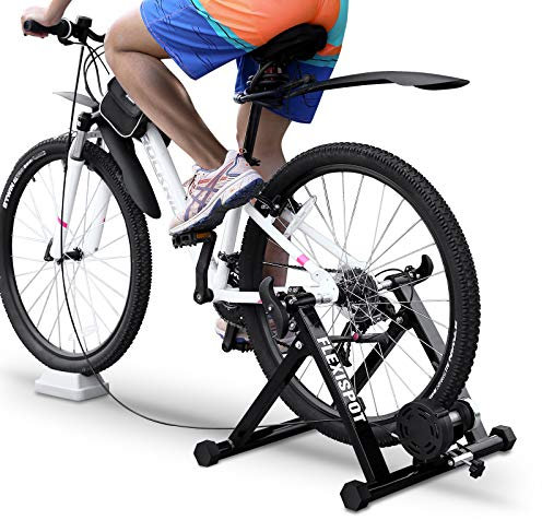 FLEXISPOT Fahrrad Rollentrainer Fahrrad Heimtrainer Stahl Heimtrainer Fahrrad Fahrrad Übung Magnetischer Ständer mit Geräusch Reduktions Rad