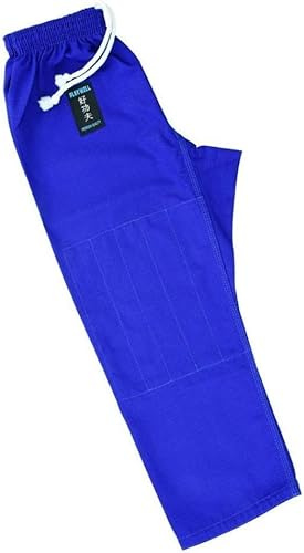 Playwell Kids Elite BJJ Gi Jiu Jitsu Training Pants (Trousers) - Blue (M2)
