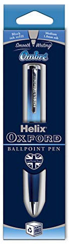 Helix Oxford Ombre Premium Ballpoint Pen - Blue (Black Ink)