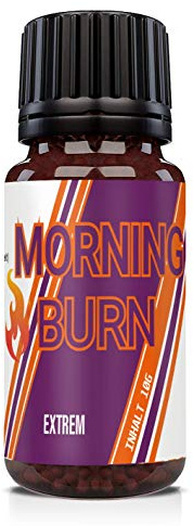 HelloNutrition MORNING BURN Globuli EXTREM, natürlich VEGAN hochdosiert | für Männer und Frauen - für einen perfekten Start in den Tag – ENERGIE - STOFFWECHSEL - STARK