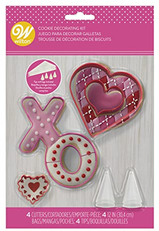 Wilton XO Valentine's Day Cookie Decorating Kit, 12-Piece