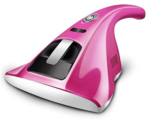 Aspirateur, anti-acariens, anti-poussière, puissantes ventouses qui éliminent efficacement la poussière cachée dans les matelas, oreillers, rideaux, canapés et tapis (rouge)