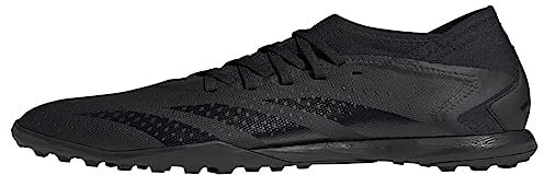 Adidas Unisex Predator Accuracy.3 Turf Soccer Shoe, Black/Black/White, 8 US Men