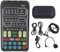 Annadue Changeur de Voix, I9 Voice Changer Set Enregistrement Portable Mini Carte Son Live Streaming Mixer avec Microphone Casque, pour PC(Le Noir)